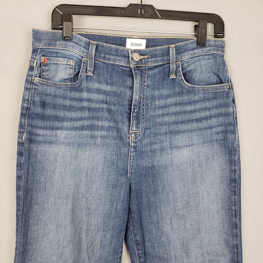 Hudson Size 29 Noa High Rise Straight Leg Ankle Jeans Casual Raw Hem Everyday - Picture 3 of 11